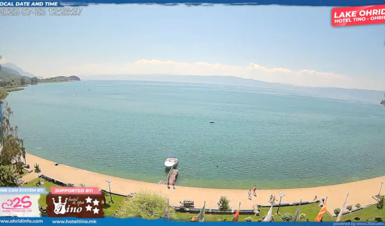 Во живо: Live Web Camera Охрид и Охридско Езеро од Хотел Тино – Lake Ohrid