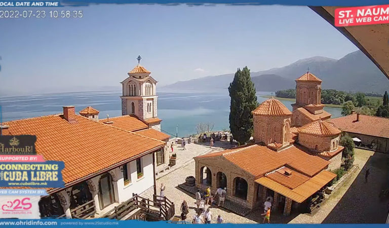 Во живо: Live Web Camera Св. Наум и Охридско Езеро – St. Naum